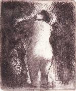 Camille Pissarro Back view of bather oil painting picture wholesale